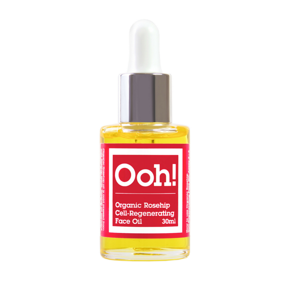 Oils of Heaven Organic Rosehip Cell-Regenerating Face Oil 30ml. Organic Rosehip oil is a clear yellow colour and is rich in vitamins C, K, and A as well as oleic acid, linolenic acid, and linoleic acid. Use Organic Rosehip oil as part of your daily skincare routine to regenerate cells in all areas such as scars, stretch marks or just to smooth fine lines and wrinkles. Organic beauty. Vegan. Vegan Beauty. Flawless Organics. Cruelty Free. Against animal cruelty. Award Winning. Natural. Makeup.