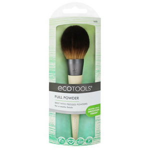 EcoTools Full Powder Brush. The Full Powder brush is designed with a large, dense, incredibly-soft head to evenly distribute and blend pressed powders for an everyday, matte look. After sourcing recycled materials, renewable bamboo and better manufacturing processes, in 2007, EcoTools® was born. Organic beauty. Vegan. Vegan Beauty. Flawless Organics. Cruelty Free. Against animal cruelty. Award Winning. Natural. Makeup.