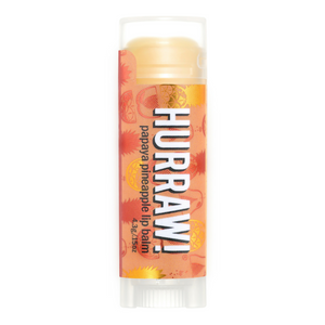 Hurraw! Papaya and Pineapple Lip Balm. Our papaya pineapple balm contains cold pressed papaya seed oil which has loads of moisturizing essential fatty acids and is great for the skin. Papaya seed oil also contains the enzyme papain, which is keen to quiet inflammation. The juicy duo of cold pressed papaya seed oil and natural pineapple flavor makes for a tropical treat! Organic beauty. Vegan. Vegan Beauty. Flawless Organics. Cruelty Free. Against animal cruelty. Award Winning. Natural. Makeup.